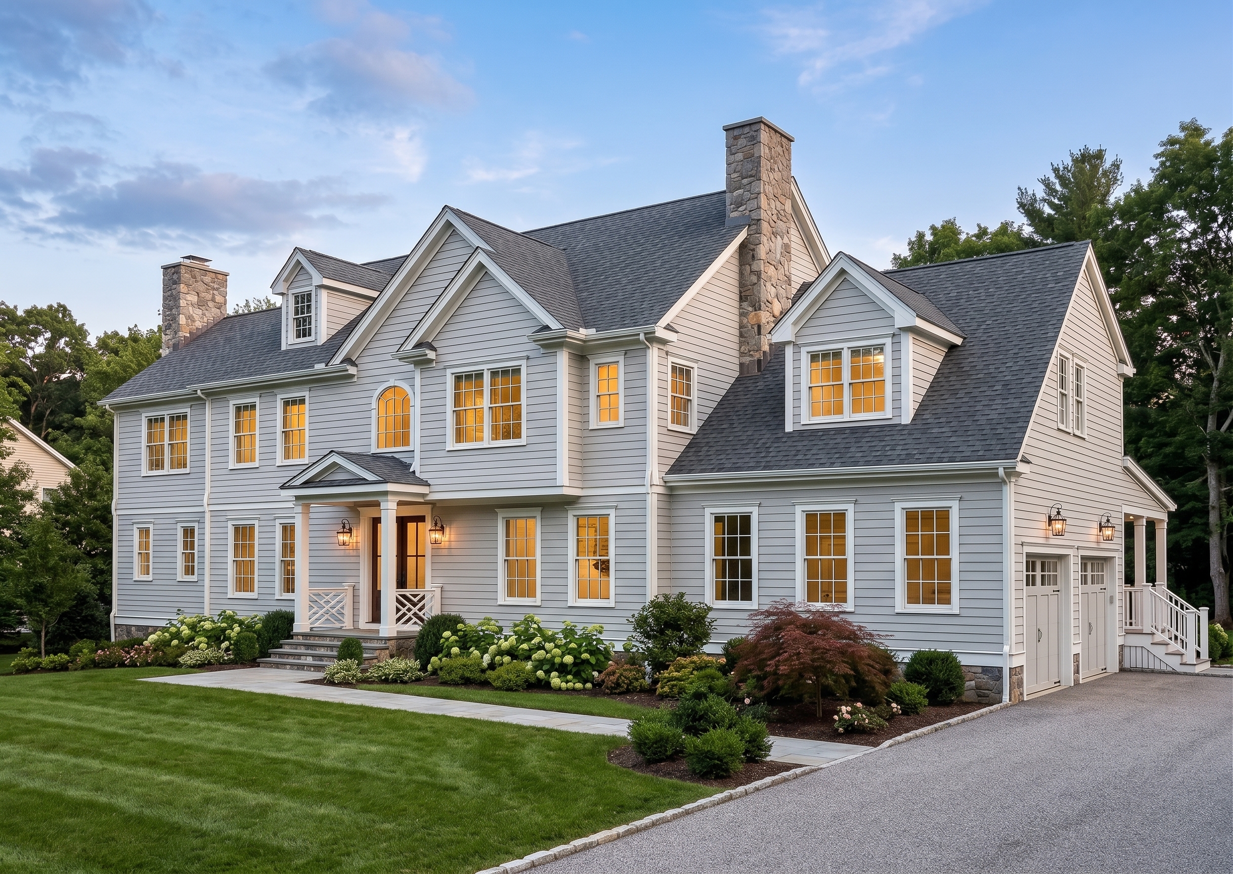7102 Lake Tree Drive — front exterior, custom home in Fairfax Station, VA 22039