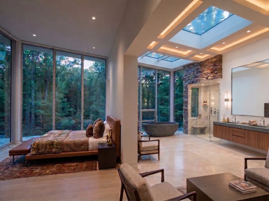 Interior design in Trophy’s Great Falls Contemporary portfolio project